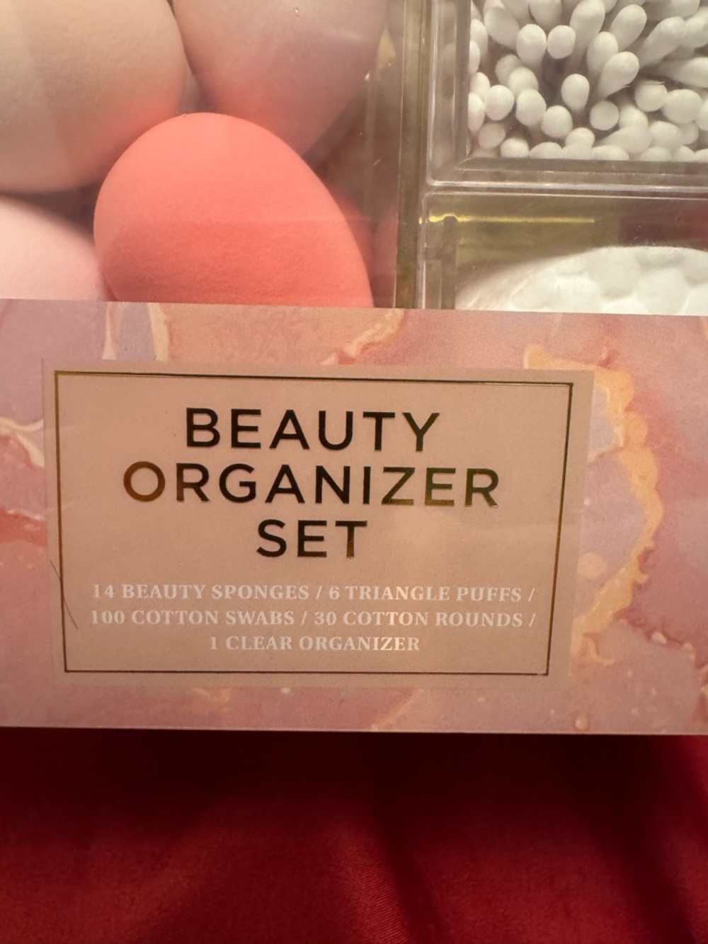Thinkspace Beauty 150pc Makeup Set -Sponges, Puffs, & Swabs with Clear Organizer - Picture 5 of 6